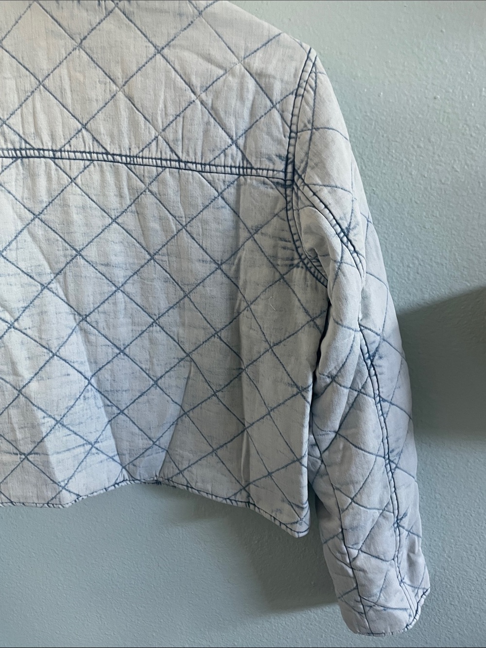 Marc New York Quilted Light Blue Denim Jacket - Picture 12 of 16